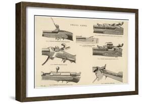 Various Rifles Showing Details of Loading Mechanisms-null-Framed Art Print