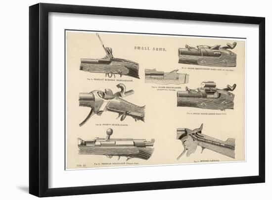 Various Rifles Showing Details of Loading Mechanisms-null-Framed Art Print