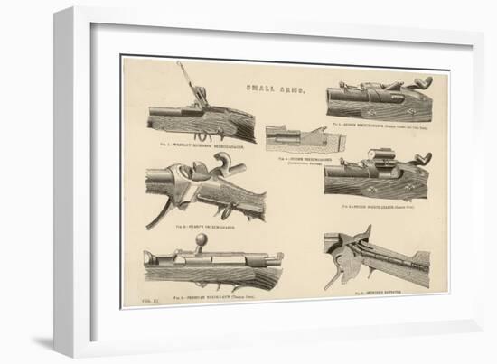 Various Rifles Showing Details of Loading Mechanisms-null-Framed Art Print