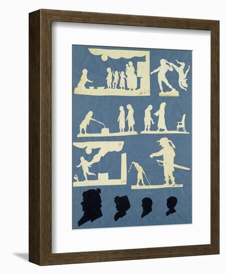 Various Scenes, David and Goliath and Four Profiles-Philipp Otto Runge-Framed Giclee Print