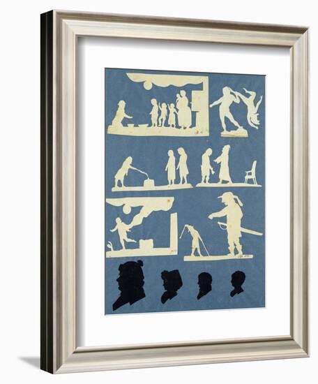 Various Scenes, David and Goliath and Four Profiles-Philipp Otto Runge-Framed Giclee Print