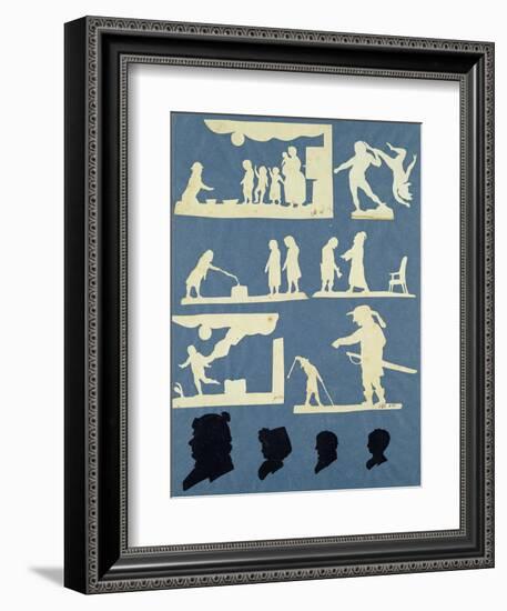 Various Scenes, David and Goliath and Four Profiles-Philipp Otto Runge-Framed Giclee Print