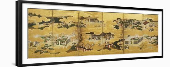 Various Scenes of the Tale of Genji, 17th/18th Century-null-Framed Giclee Print