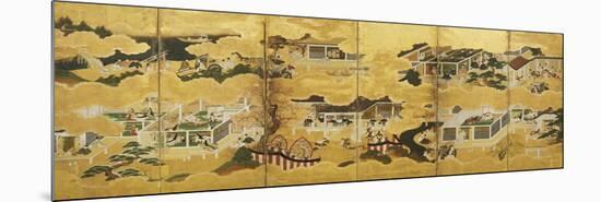 Various Scenes of the Tale of Genji, 17th/18th Century-null-Mounted Giclee Print