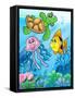 Various Sea Fishes and Animals-clairev-Framed Stretched Canvas