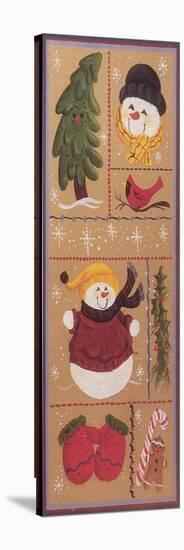 Various Squares of Mittens, Gingerbread Men, Holly, Christmas Trees, Snowmen and a Cardinal-Beverly Johnston-Stretched Canvas