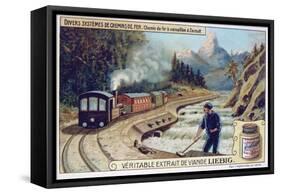 Various Systems of Railroads, Zermatt, Switzerland, C1900-null-Framed Stretched Canvas