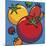 Various Tomatoes On Blue-Ron Magnes-Mounted Giclee Print