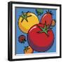 Various Tomatoes On Blue-Ron Magnes-Framed Giclee Print