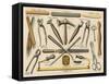 Various Tools Used by a Shoemaker or Cobbler-null-Framed Stretched Canvas