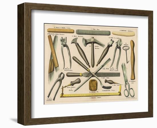 Various Tools Used by a Shoemaker or Cobbler-null-Framed Photographic Print