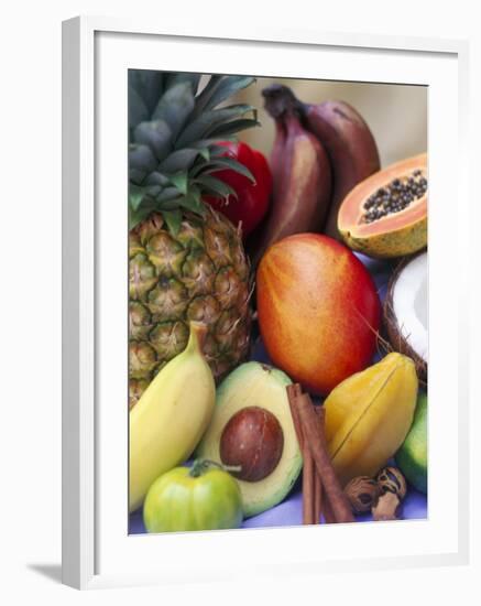 Various Tropical Fruits and Spices-Felicity Cole-Framed Photographic Print