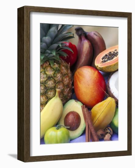 Various Tropical Fruits and Spices-Felicity Cole-Framed Photographic Print