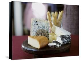 Various Types of Cheese with Cheese Straws-Alena Hrbkova-Stretched Canvas