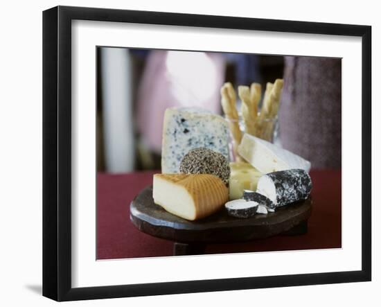 Various Types of Cheese with Cheese Straws-Alena Hrbkova-Framed Photographic Print