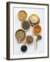 Various Types of Lentils in Small Bowls-Nikolai Buroh-Framed Photographic Print