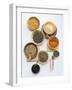 Various Types of Lentils in Small Bowls-Nikolai Buroh-Framed Photographic Print
