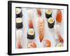 Various Types of Nigiri and Maki Sushi-Martina Schindler-Framed Photographic Print