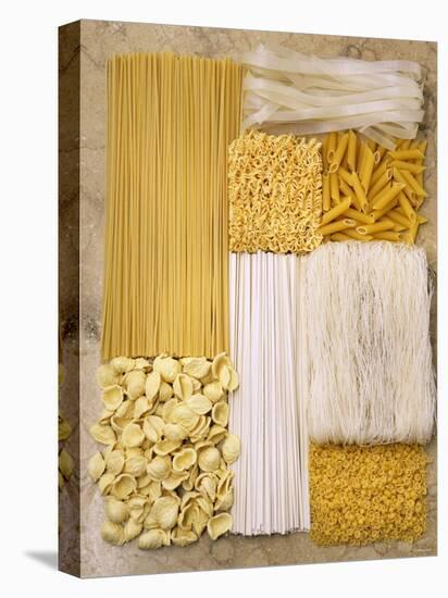 Various Types of Pasta Arranged in a Rectangle-Nikolai Buroh-Stretched Canvas