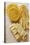 Various Types of Pasta: Pappardelle, Tagliatelle and Vermicelli-Eising Studio - Food Photo and Video-Stretched Canvas