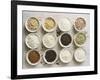 Various Types of Rice in Small Bowls-Ingvar Eriksson-Framed Photographic Print