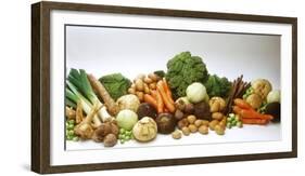 Various Types of Root Vegetables, Cabbages and Leeks-Eising Studio - Food Photo and Video-Framed Photographic Print