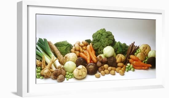 Various Types of Root Vegetables, Cabbages and Leeks-Eising Studio - Food Photo and Video-Framed Photographic Print