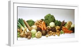 Various Types of Root Vegetables, Cabbages and Leeks-Eising Studio - Food Photo and Video-Framed Photographic Print