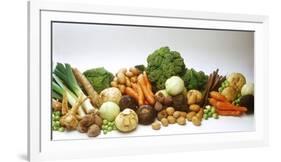 Various Types of Root Vegetables, Cabbages and Leeks-Eising Studio - Food Photo and Video-Framed Photographic Print