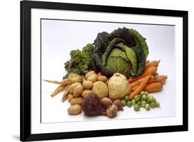 Various Types of Root Vegetables, Turnips and Cabbage-Eising Studio - Food Photo and Video-Framed Photographic Print