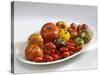 Various Types of Tomatoes on a Platter-Karl Newedel-Stretched Canvas