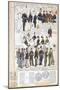 Various Uniforms of Provisional Government of Sicily, Color Plate, 1848-null-Mounted Giclee Print