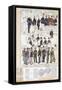 Various Uniforms of Provisional Government of Sicily, Color Plate, 1848-null-Framed Stretched Canvas