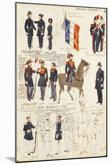 Various Uniforms of Republic of France-Rachel Ruysch-Mounted Giclee Print
