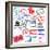 Various Visa Stamps From Passports From Worldwide Travelling-VECTOR HERE-Framed Premium Giclee Print