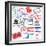 Various Visa Stamps From Passports From Worldwide Travelling-VECTOR HERE-Framed Premium Giclee Print