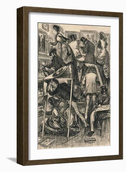 Varnishing Day at the Royal Academy, 1877-George Louis Palmella Busson Du Maurier-Framed Giclee Print