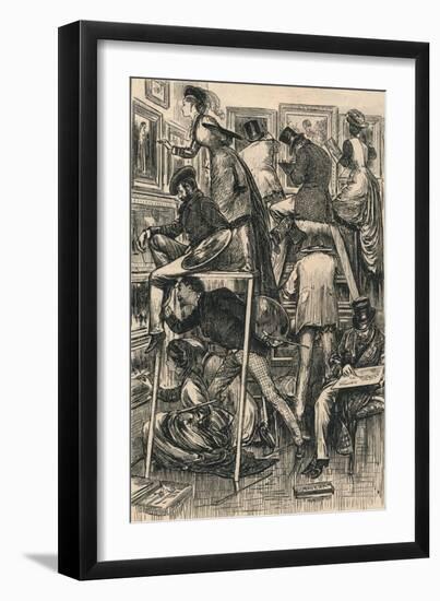 Varnishing Day at the Royal Academy, 1877-George Louis Palmella Busson Du Maurier-Framed Giclee Print