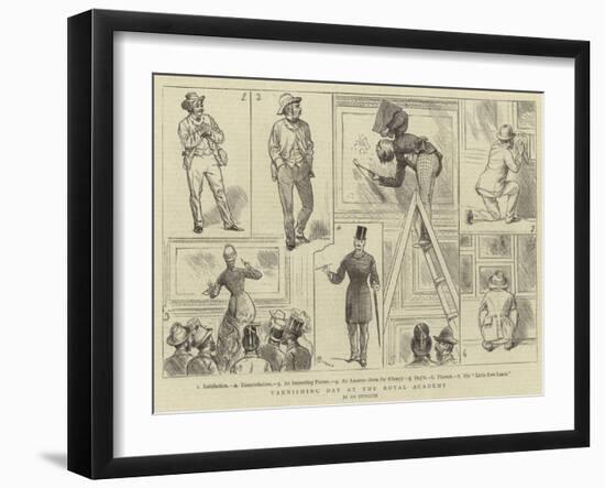 Varnishing Day at the Royal Academy-Alfred Chantrey Corbould-Framed Giclee Print