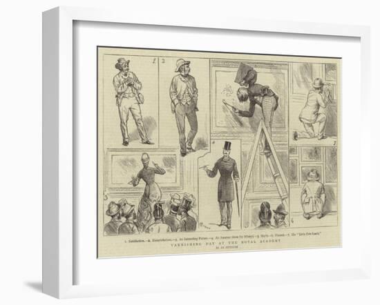 Varnishing Day at the Royal Academy-Alfred Chantrey Corbould-Framed Giclee Print