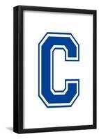 Varsity Letter C Make Your Own Banner Sign Poster-null-Framed Poster