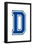 Varsity Letter D Make Your Own Banner Sign Poster-null-Framed Poster