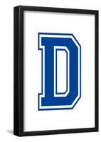 Varsity Letter D Make Your Own Banner Sign Poster-null-Framed Poster