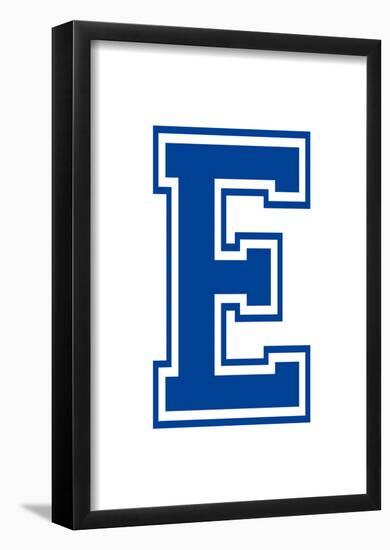 Varsity Letter E Make Your Own Banner Sign Poster-null-Framed Poster