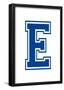 Varsity Letter E Make Your Own Banner Sign Poster-null-Framed Poster