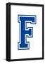 Varsity Letter F Make Your Own Banner Sign Poster-null-Framed Poster