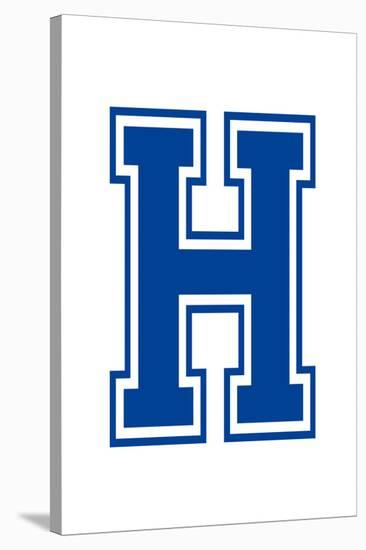 Varsity Letter H Make Your Own Banner Sign Poster-null-Stretched Canvas