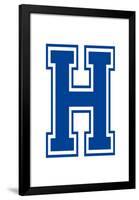 Varsity Letter H Make Your Own Banner Sign Poster-null-Framed Poster