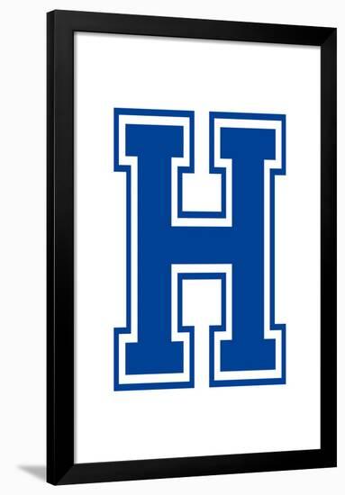 Varsity Letter H Make Your Own Banner Sign Poster-null-Framed Poster