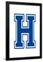 Varsity Letter H Make Your Own Banner Sign Poster-null-Framed Poster